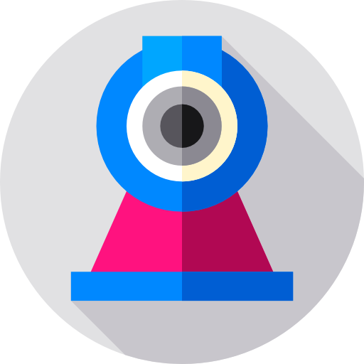 webcam Flat Circular Flat icoon