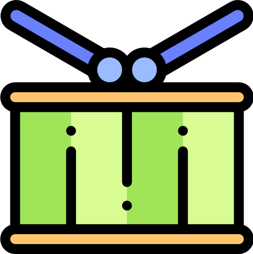 tambour Detailed Rounded Lineal color Icône