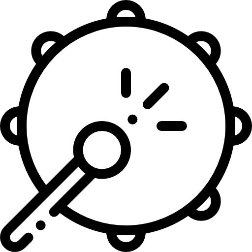 tamburo Detailed Rounded Lineal icona