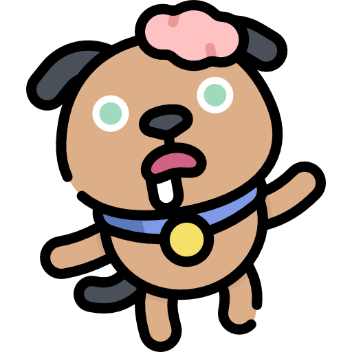 Dog Kawaii Lineal color icon