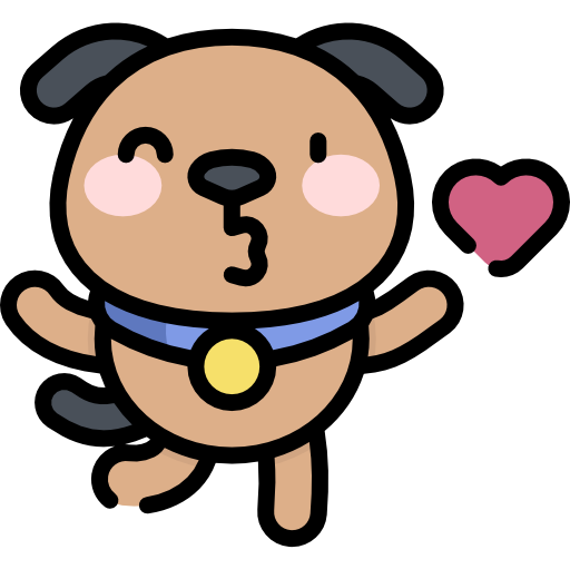 Dog Kawaii Lineal color icon