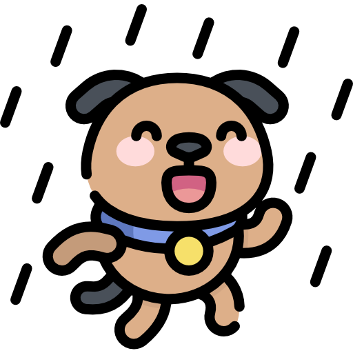 Dog Kawaii Lineal color icon