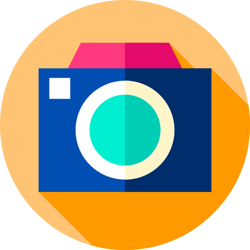 Camera Flat Circular Flat icon