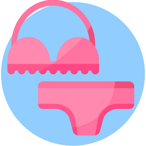 bikini Detailed Flat Circular Flat Icône