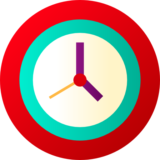 시계 Flat Circular Gradient icon