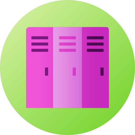 Locker Flat Circular Gradient icon