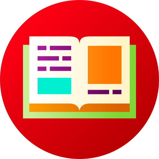 libro de texto Flat Circular Gradient icono