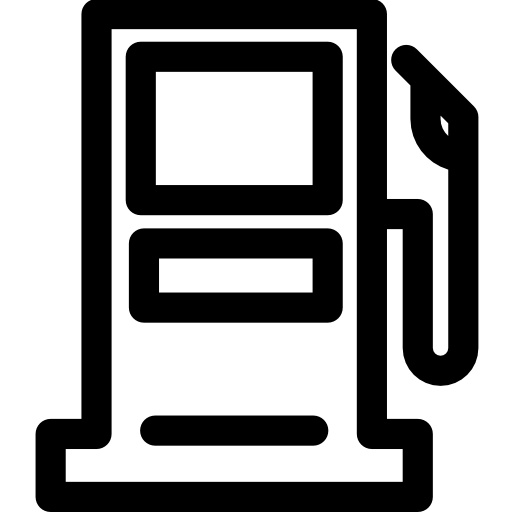 benzinestation Basic Rounded Lineal icoon