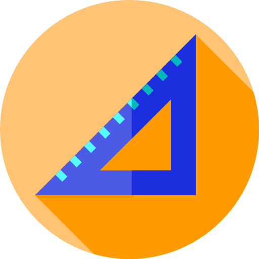 三角定規 Flat Circular Flat icon