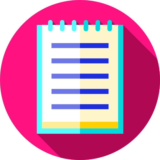 Notepad Flat Circular Flat icon
