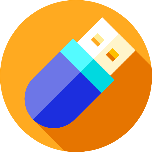 Pendrive Flat Circular Flat icon