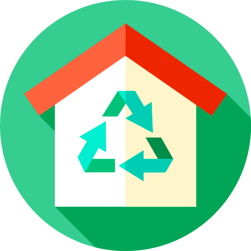 eco-huis Flat Circular Flat icoon
