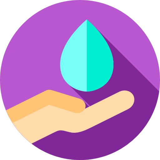 Save water Flat Circular Flat icon