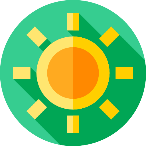 Sun Flat Circular Flat icon