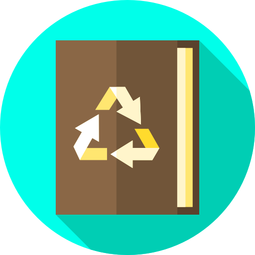 papel reciclado Flat Circular Flat icono