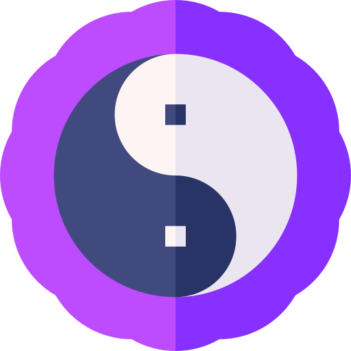 yin-yang Basic Straight Flat Icône