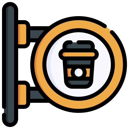 커피 샵 Generic color outline icon