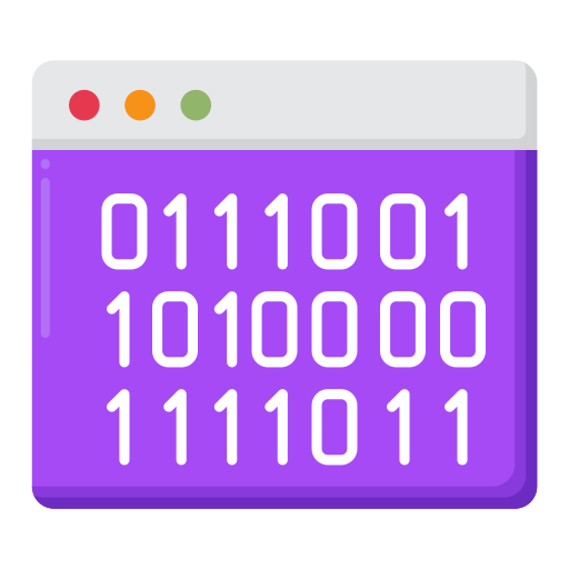 código binario Flaticons Flat icono