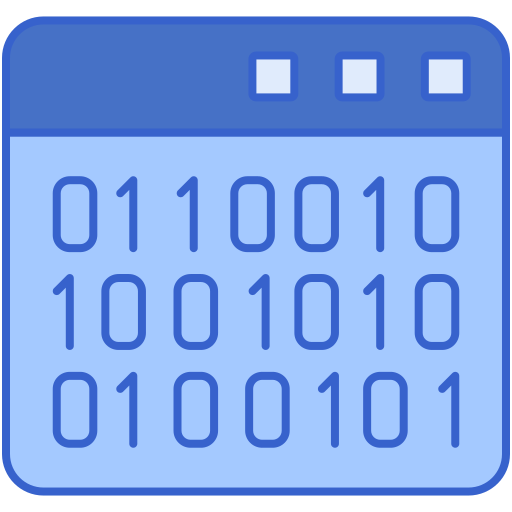 Binary code Flaticons Lineal Color icon