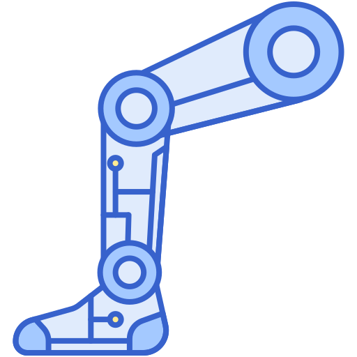 bioniczna noga Flaticons Lineal Color ikona