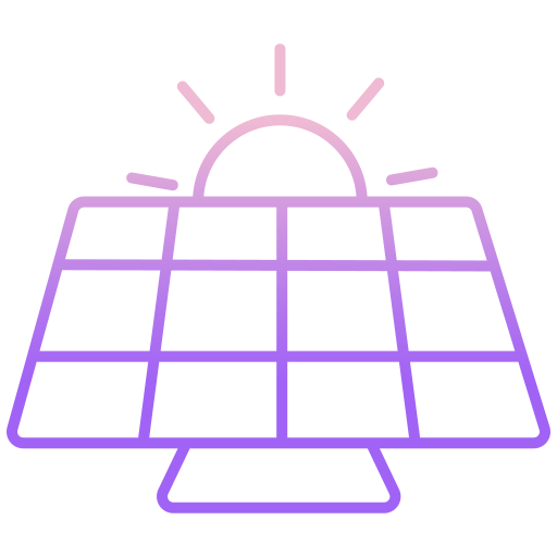 panel słoneczny Icongeek26 Outline Gradient ikona