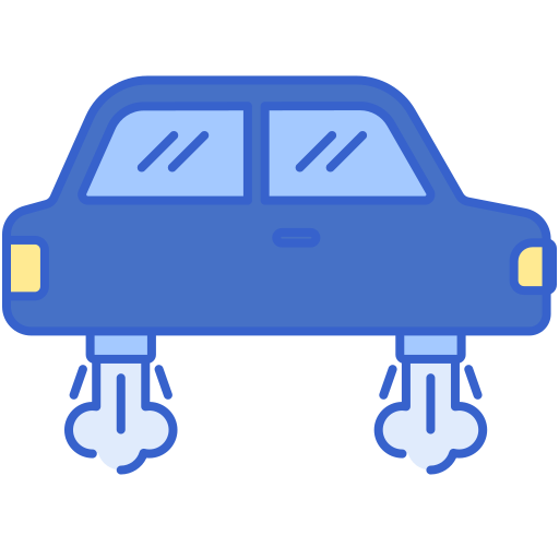 Hover car Flaticons Lineal Color icon