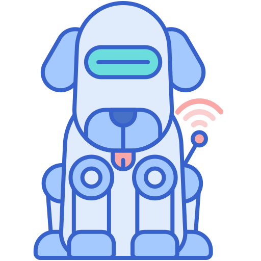 chien robot Flaticons Lineal Color Icône