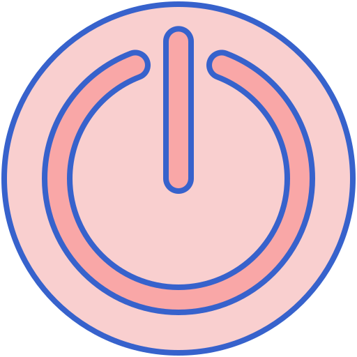 przycisk zasilania Flaticons Lineal Color ikona