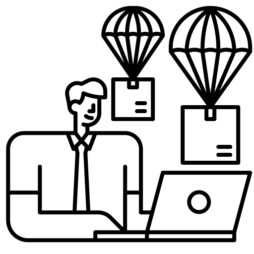 하락 선박 Generic black outline icon