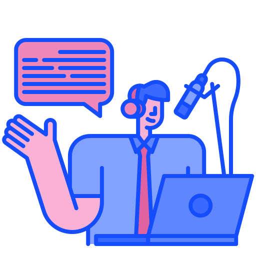 podcaster Generic color outline icono