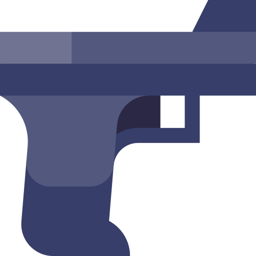 Насилие с применением огнестрельного оружия Basic Straight Flat иконка