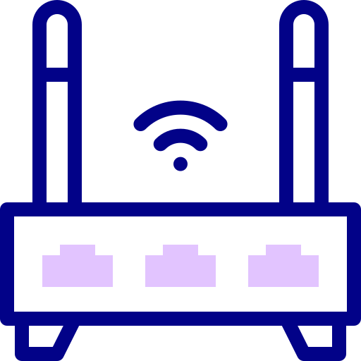 Router Detailed Mixed Lineal color icon