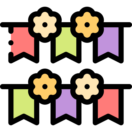 花輪 Detailed Rounded Lineal color icon