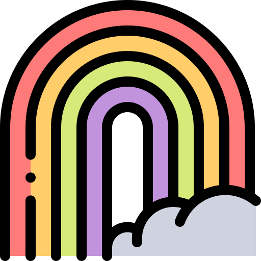 Rainbow Detailed Rounded Lineal color icon
