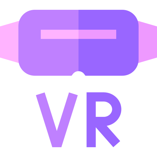 wirtualna rzeczywistość Basic Straight Flat ikona