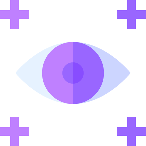 oog volgen Basic Straight Flat icoon