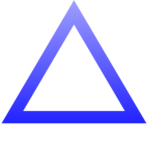 Треугольник Generic gradient outline иконка