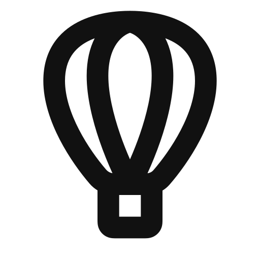 Воздушный шар Generic black outline иконка