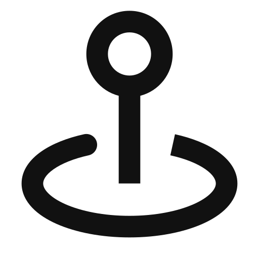 perno di posizione Generic black outline icona