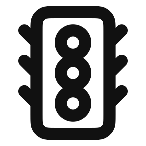 sygnalizacja świetlna Generic black outline ikona