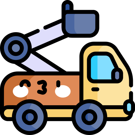 camion scala Kawaii Lineal color icona