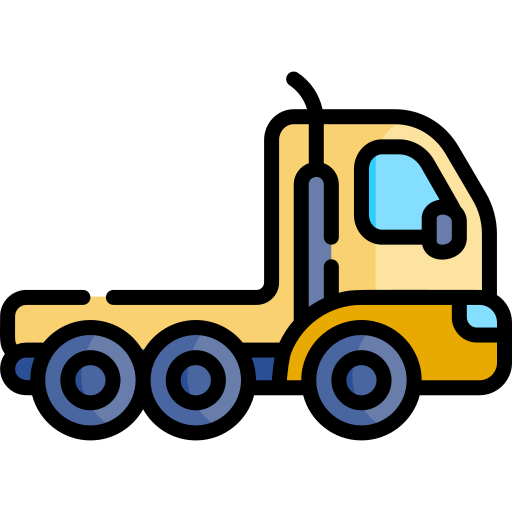 półciężarówka Kawaii Lineal color ikona