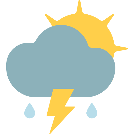chmura-słońce-deszcz Generic color fill ikona