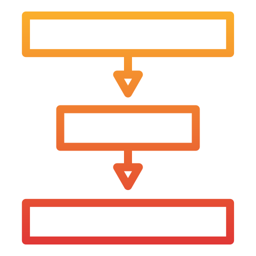 diagrama de flujo Generic gradient outline icono