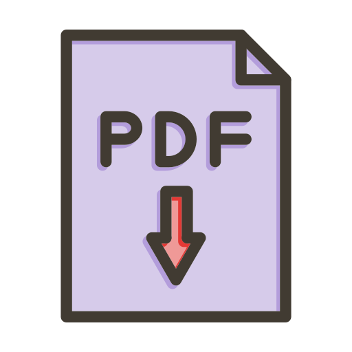 pdf 다운로드 Generic color lineal-color icon