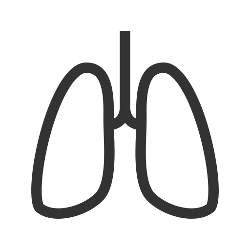 Lungs Generic black outline icon