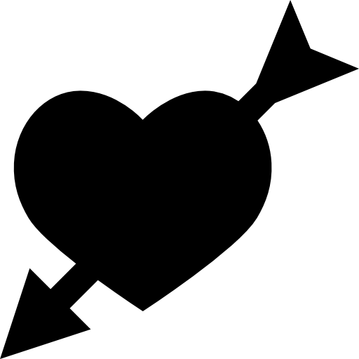 화살표가 교차하는 심장  icon