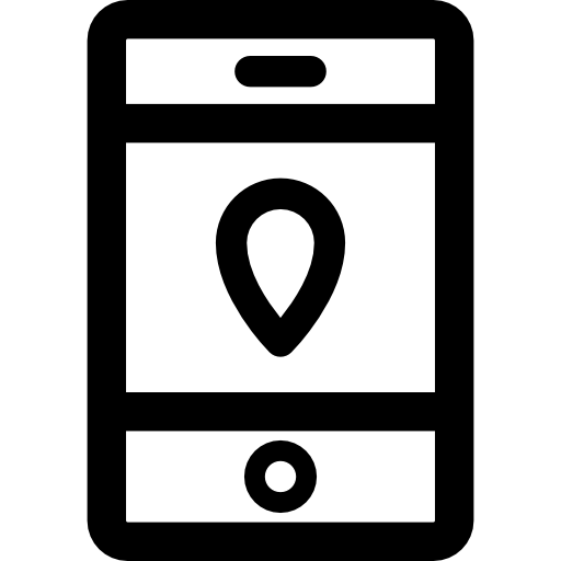 posizione del telefono Basic Rounded Lineal icona