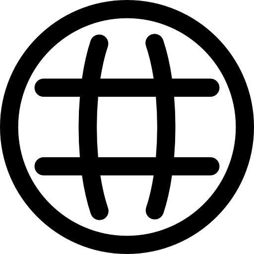 Światowa siatka Basic Rounded Lineal ikona