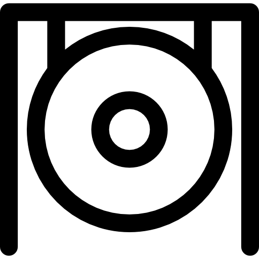 chinesischer gong Curved Lineal icon